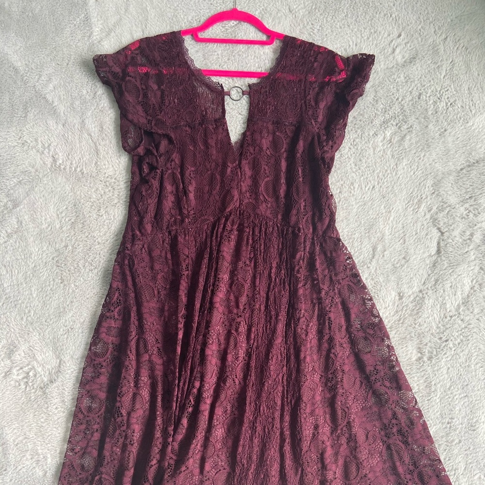 Lace V front and back torrid dress